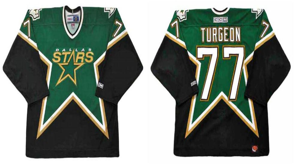 2019 Men Dallas Stars #77 Turgeon Black CCM NHL jerseys